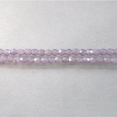 Czech Glass Fire Polish Bead - Round 03MM OPAL AMETHYST