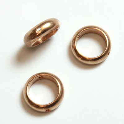 Brass Bead Frames - Rings Side Drilled 2-Holes 09MM