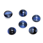 Glass Medium Dome Cabochon - Round 09MM TIGEREYE BLUE