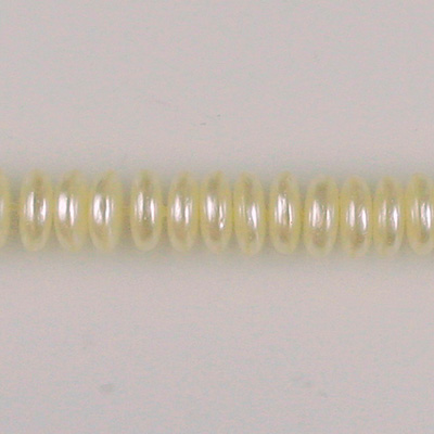 Czech Glass Pearl Bead - Spacer 06x2.5MM CREME 75440