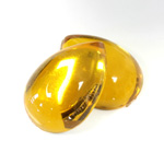 Plastic Flat Back Foiled Cabochon - Pear 25x18MM JONQUIL