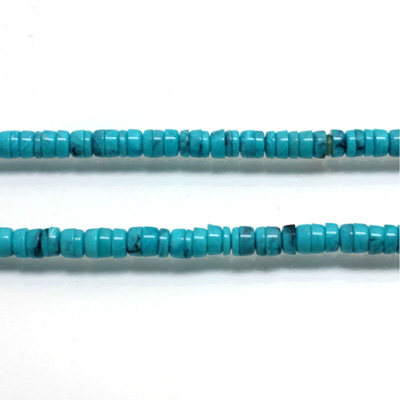 Plastic Mixed Color Heishi Bead  04MM TURQUOISE