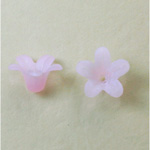 Plastic Flower with Center Hole - 13MM MATTE ROSE