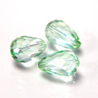 Preciosa Crystal Bead - Pear 10.5x7MM LT GREEN