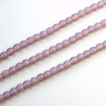 Czech Pressed Glass Bead - Smooth Round 04MM OPAL AMETHYST