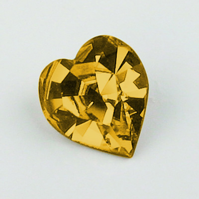 Swarovski Crystal Point Back Fancy Stone - Heart 8.8x8MM TOPAZ