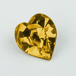 Swarovski Crystal Point Back Fancy Stone - Heart 6.6x6MM TOPAZ