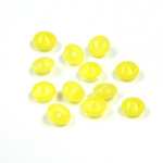 Glass Point Back Buff Top Stone Opaque Doublet - Round 24SS YELLOW MOONSTONE