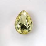 Glass Point Back Foiled Tin Table Cut (TTC) Stone - Pear 18x13MM JONQUIL