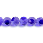 Glass 3 Cut Window Bead 12MM COBALT with FROST FINISH