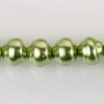 Czech Glass Pearl Bead - Snail Shell 10MM DARK OLIVE 70458