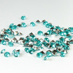 Plastic Point Back Foiled Chaton - Round 2MM ZIRCON
