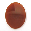 German Glass Low Dome Buff Top Cabochon - Oval 40x30MM CORNELIAN