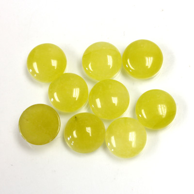 Gemstone Flat Back Cabochon - Round 09MM QUARTZ DYED #41 OLIVE