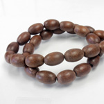 Wood Bead - Smooth Oval 12x8MM DYED ROBLES LACQUERED
