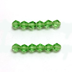 Czech Glass Fire Polished Bead - Bicone 05MM PERIDOT