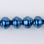 Czech Glass Pearl Bead - Snail Shell 10MM NAVY 70467