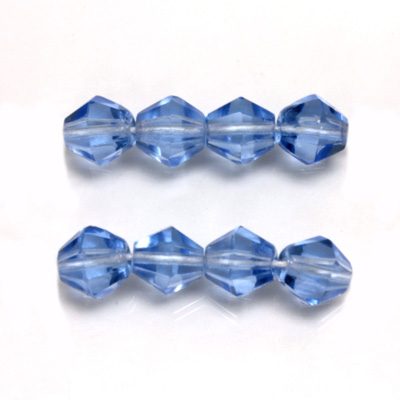 Czech Glass Fire Polished Bead - Bicone 08MM LT SAPPHIRE