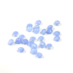 Glass Point Back Buff Top Stone Opaque Doublet - Round 12SS BLUE MOONSTONE