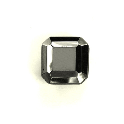 Glass Point Back Tin Table Cut (TTC) Stone - Square Octagon 12x12MM HEMATITE