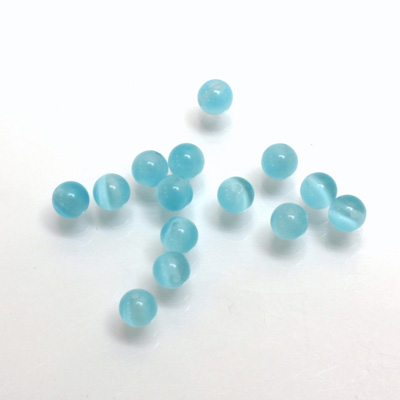 Fiber-Optic 1-Hole Ball - 04MM CAT'S EYE AQUA