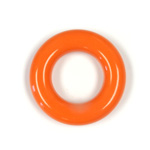 Plastic Bead - Smooth Round Ring 30MM Opaque BRIGHT TANGERINE