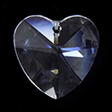 Asfour Crystal Chandelier Part - Heartshape (1-Hole) - 28x28MM CRYSTAL