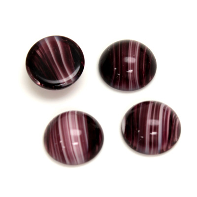 Glass Medium Dome Cabochon - Round 13MM PORPHYR AMETHYST