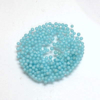 Glass No-Hole Ball - 01.5MM LT BLUE TURQUOISE