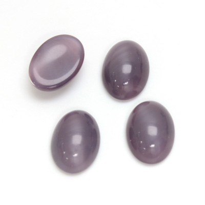 Glass Medium Dome Cabochon - Oval 14x10MM MOONSTONE AMETHYST