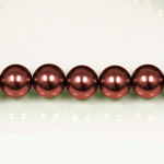 Czech Glass Pearl Bead - Round 03MM RUST 14324