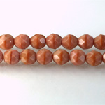 Czech Glass Fire Polish Bead - Round 08MM MOONSTONE PINK