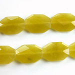 Gemstone Bead - Faceted Octagon 18x13MM Dyed QUARTZ Col. 41 OLIVE