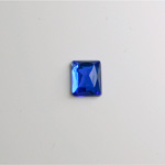 Glass Flat Back Foiled Rauten Rose - Cushion 10x8MM SAPPHIRE