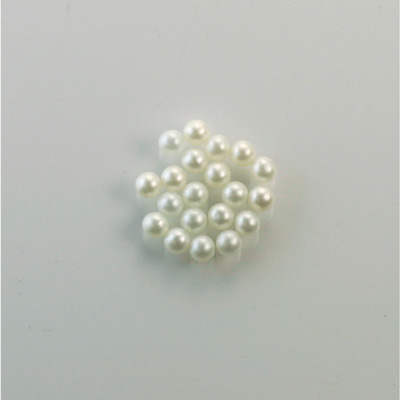 Czech Glass Pearl No-Hole Ball - 2MM WHITE 70401