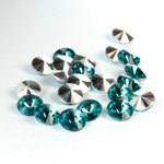 Plastic Point Back Foiled Rivoli 06MM ZIRCON