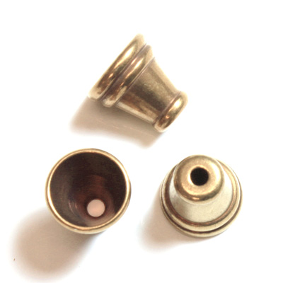 Brass Bead - Lead Safe Machine Made Bead Cap Fancy 07.5MM RAW BRASS