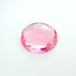 Plastic Flat Back Foiled Rauten Rose Rhinestone - Round 25MM LT ROSE