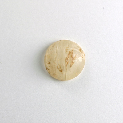 Plastic Flat Back Cabochon - Linen Quartz Color Round 18MM MATTE BEIGE