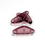 Czech Pressed Glass Bead -Triangle Rondelle 22x8MM AMETHYST