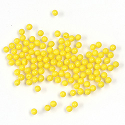 Glass No-Hole Ball - 02.5MM YELLOW