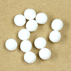 Glass No-Hole Ball - 08MM CHALKWHITE