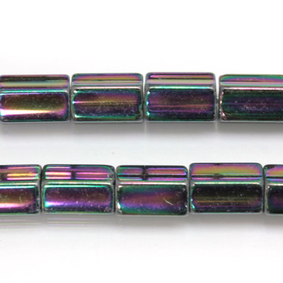 Czech Glass Fire Polished Bead - Atlas 12x8MM IRIS PURPLE