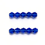 Czech Glass Fire Polished Bead - Bicone 06MM COBALT