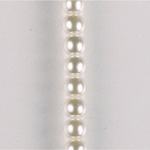 Czech Glass Pearl Large Hole Bead - Round 04MM WHITE 70401