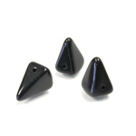 Preciosa Czech Pressed Glass Bead - Pyramid 07x11MM JET