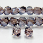 Chinese Cut Crystal Bead Diagonal Drilled - Bicone 05MM AMETHYST LUMI COAT
