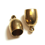 Machine Made Brass Pendant with 1-Loop Bell Cap 14MM RAW Unplated