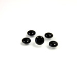 Glass Low Dome Buff Top Cabochon - Round 06MM JET