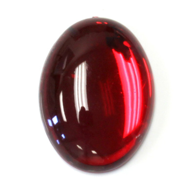 Plastic Flat Back Foiled Cabochon - Oval 40x30MM RUBY